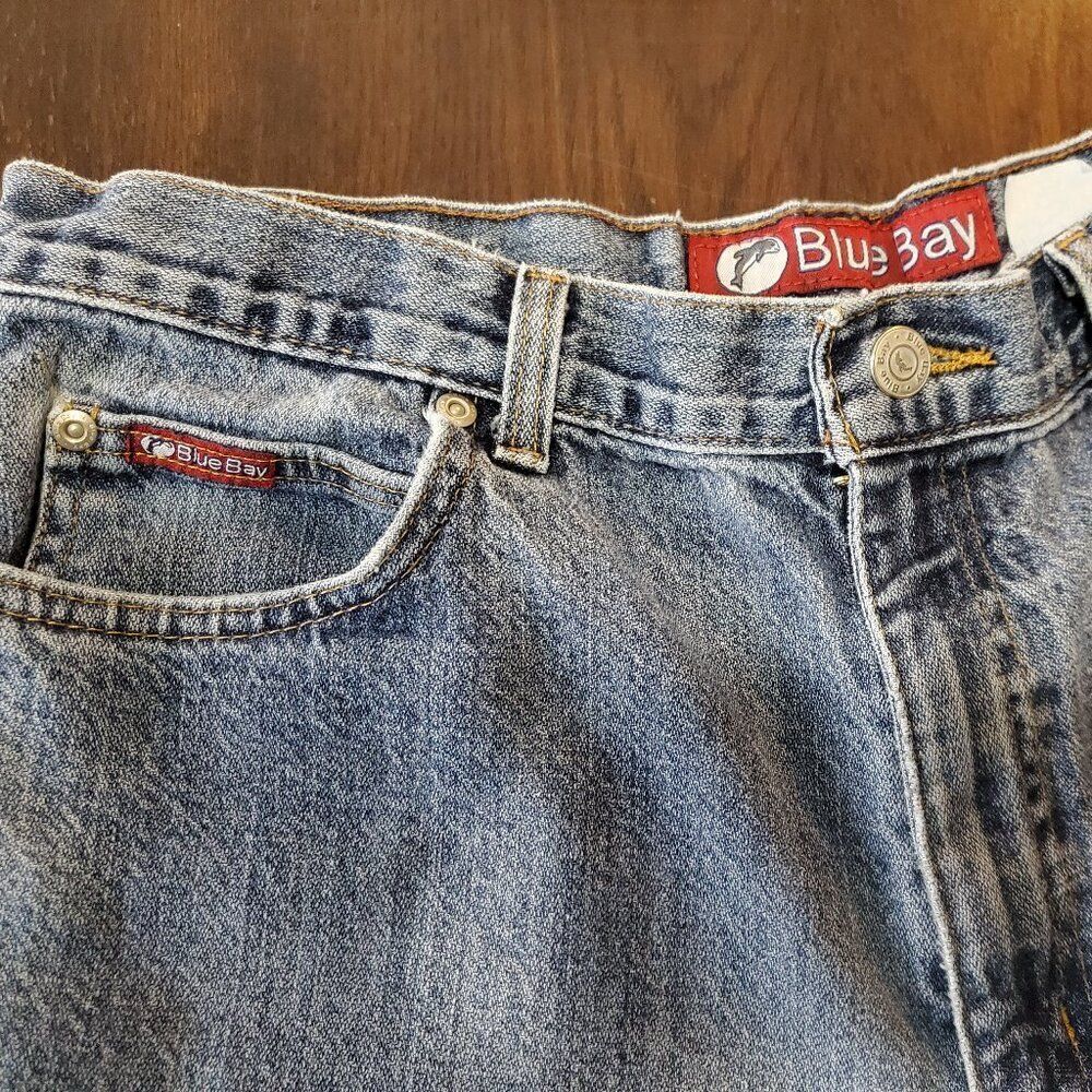 Vintage 90’s BlueBay Boyfriend Jeans - perfectly worn 100% cotton 34x32 - Picture 4 of 5